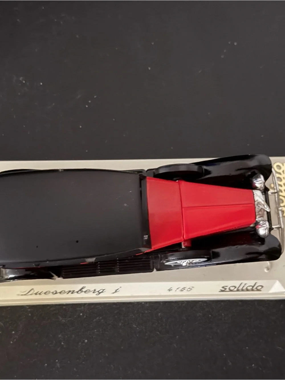 Solid Red and Black #4156Duesenberg Model J Car with Whitewall Tires